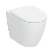 Унітаз для підлоги Geberit iCon 36х56 см з кришкою сантехнічний фарфор білий матовий 503.080.JT.1