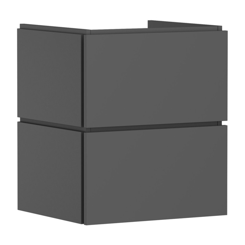 Тумба под раковину подвесная Hansgrohe Xilesa E 53х47 см МДФ сланцево-серый матовый 54292760