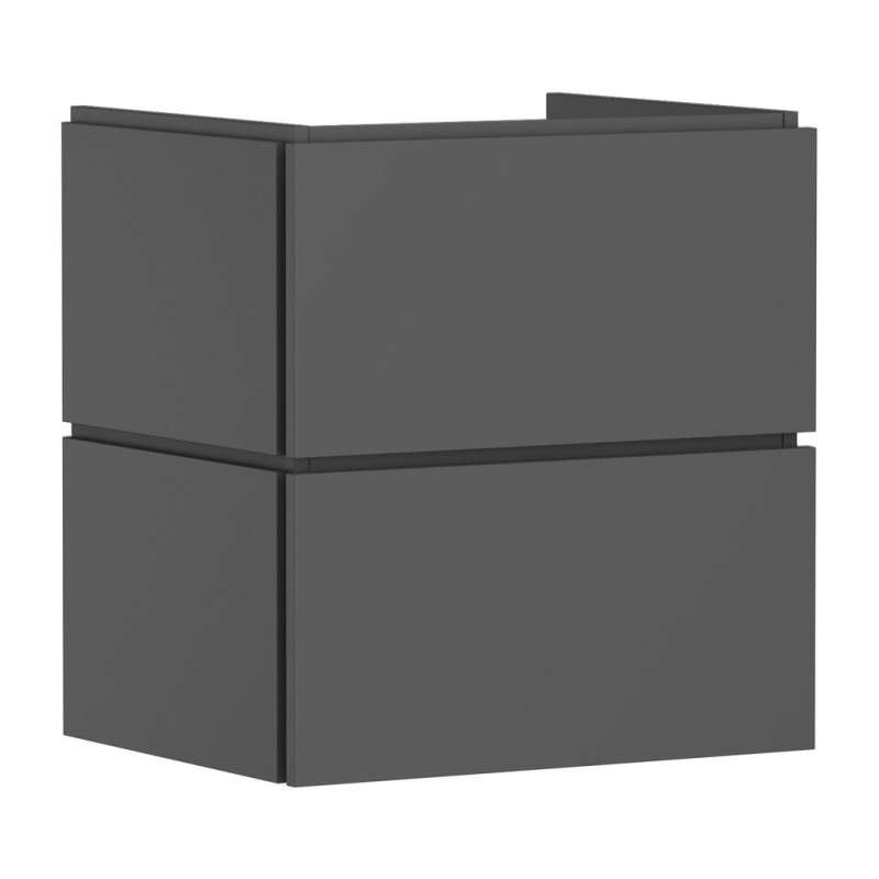 Тумба под раковину подвесная Hansgrohe Xilesa E 58х47 см МДФ сланцево-серый матовый 54293760
