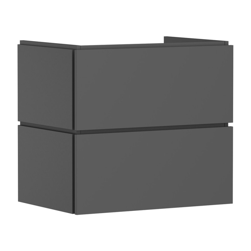 Тумба под раковину подвесная Hansgrohe Xilesa E 68х47 см МДФ сланцево-серый матовый 54295760