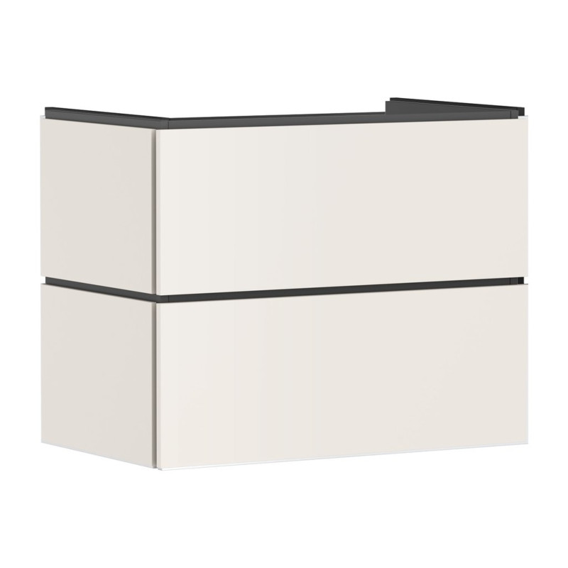 Тумба под раковину подвесная Hansgrohe Xilesa E 78х47 см МДФ песочно-бежевый матовый 54296780