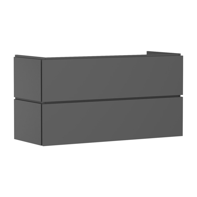 Тумба под раковину подвесная Hansgrohe Xilesa E 118х47 см МДФ сланцево-серый матовый 54298760