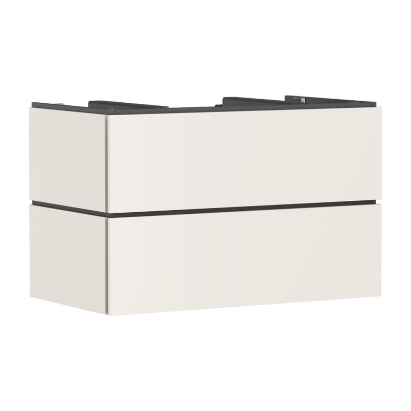 Тумба под раковину подвесная Hansgrohe Xilesa E 98х55 см МДФ песочно-бежевый матовый 54302780