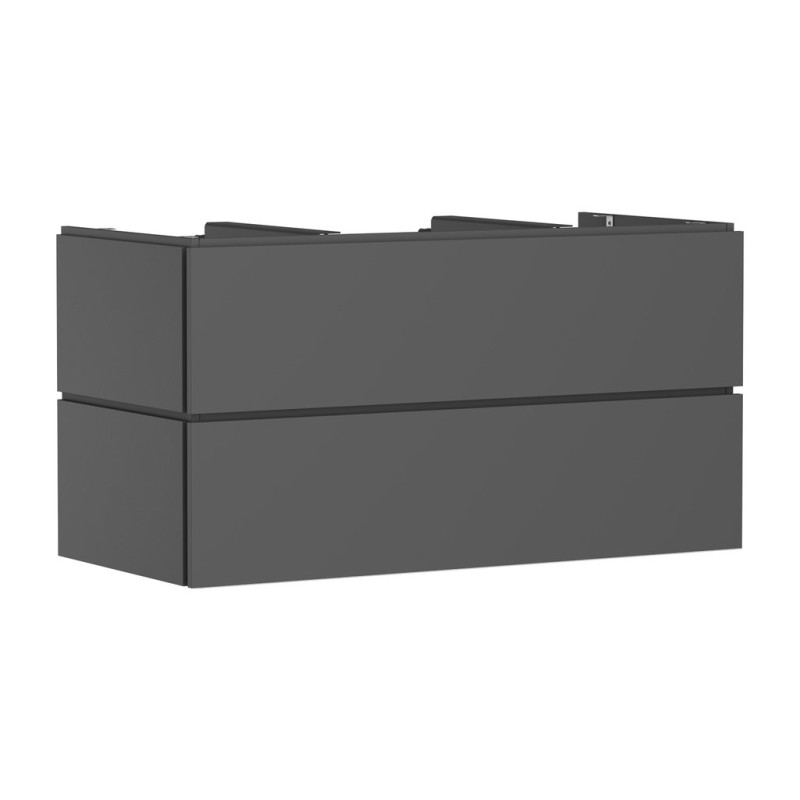 Тумба под раковину подвесная Hansgrohe Xilesa E 118х55 см МДФ сланцево-серый матовый 54304760