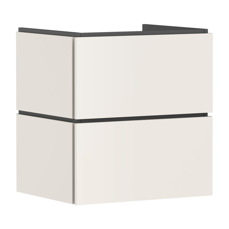 Тумба под раковину подвесная Hansgrohe Xilesa E 58х47 см МДФ песочно-бежевый матовый 54293780