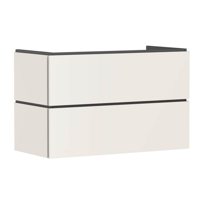 Тумба под раковину подвесная Hansgrohe Xilesa E 98х47 см МДФ песочно-бежевый матовый 54297780