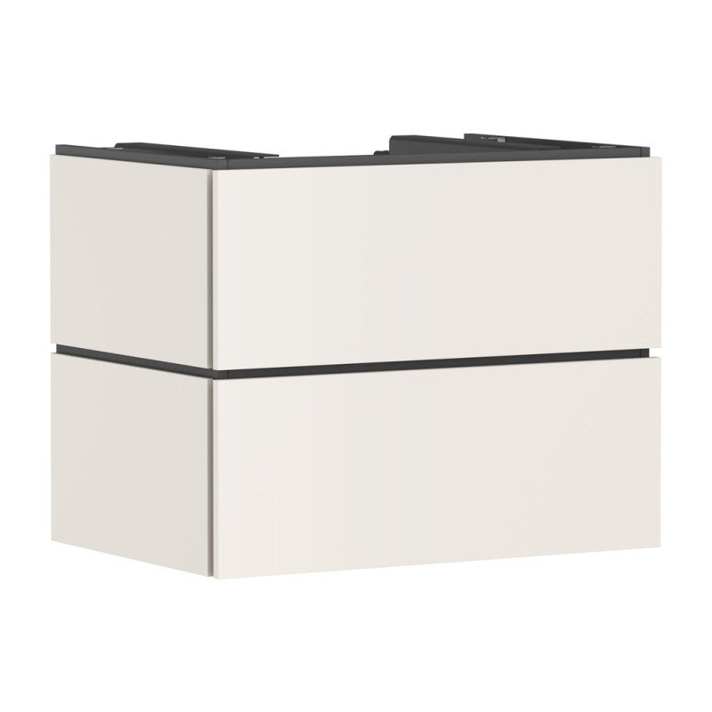 Тумба под раковину подвесная Hansgrohe Xilesa E 78х55 см МДФ песочно-бежевый матовый 54300780