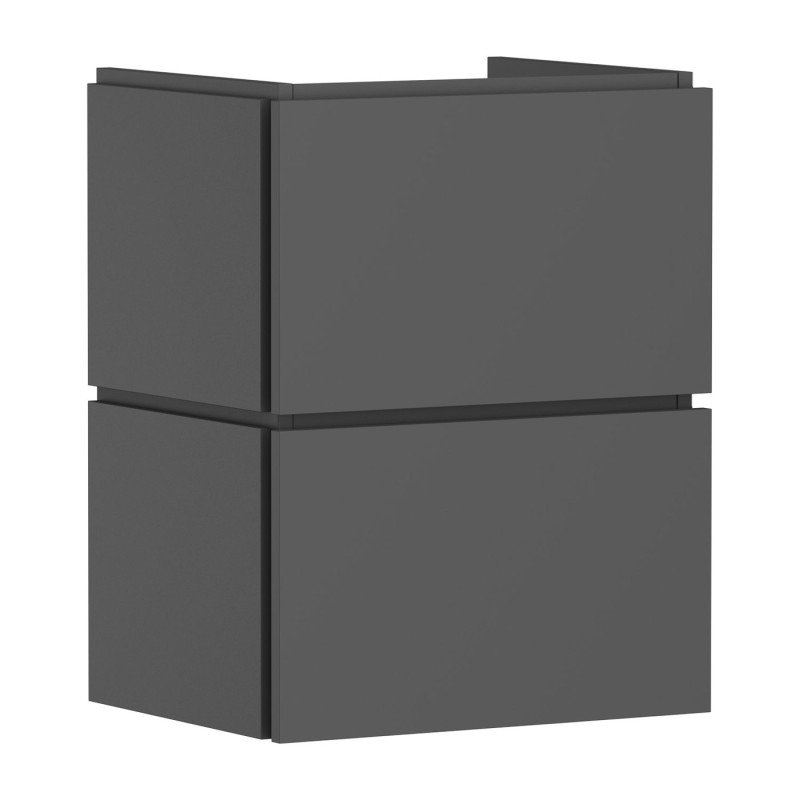 Тумба под раковину подвесная Hansgrohe Xilesa E 48х38 см МДФ сланцево-серый матовый 54290760