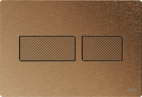 Кнопка смыва TECE TECEsolid для системы двойного смыва нержавеющая сталь бронза матовая 9240435