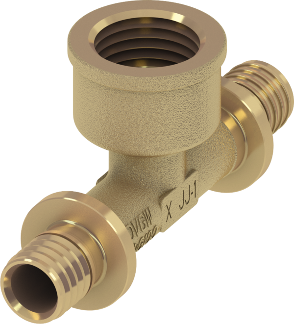 Тройник TECE TECEflex с внутренней резьбой 16х1/2''х16 кремниевая бронза 709801