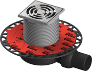 Сливной трап для душа TECE TECEdrainpoint S 111 экстра-плоский с универсальным фланцем Seal System 3601105