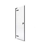 Душові двері Roca Metropolis-N 90х200 см профіль чорний матовий/прозоре скло AMP0809016M