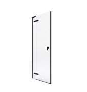 Душові двері Roca Metropolis-N 90х200 см профіль чорний матовий/прозоре скло AMP0809016M