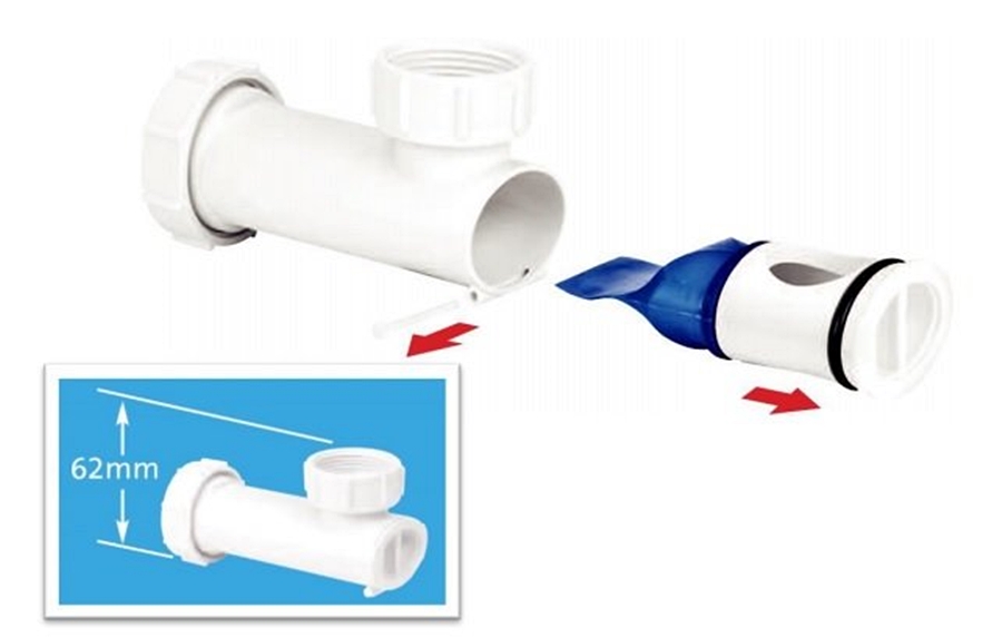 Сифон для раковины McAlpine с самозакрывающимся клапаном 1¼ пластик белый WHB1-32