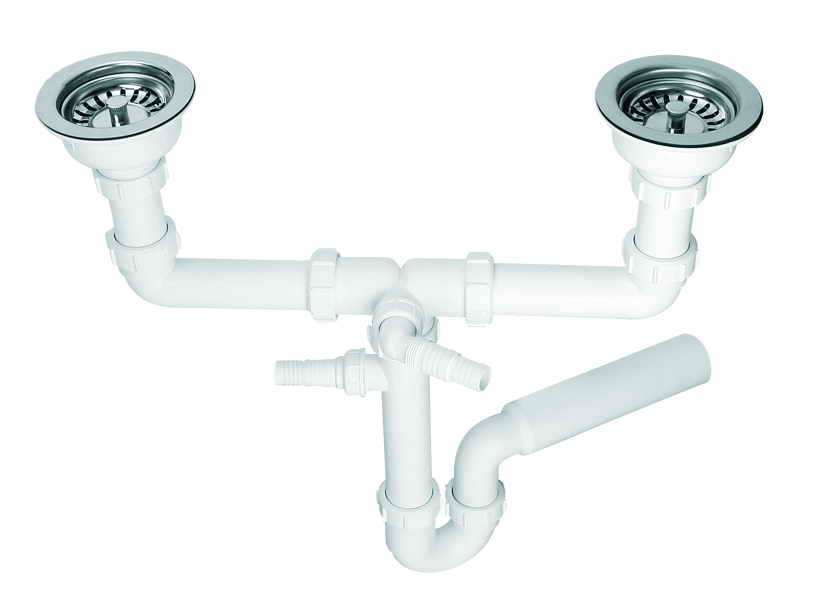 Сифон для кухонной мойки McAlpine с подключением к стиральной машине со сливом HC7HC12-POL