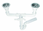 Сифон для кухонной мойки McAlpine с подключением к стиральной машине со сливом HC7HC12-POL