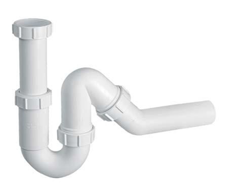 Сифон для кухонної мийки McAlpine без зливу 1½х40 поліпропілен білий HC6