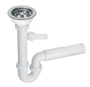 Сифон для кухонной мойки McAlpine 1½х50 со сливом хром HC7+BSW50P