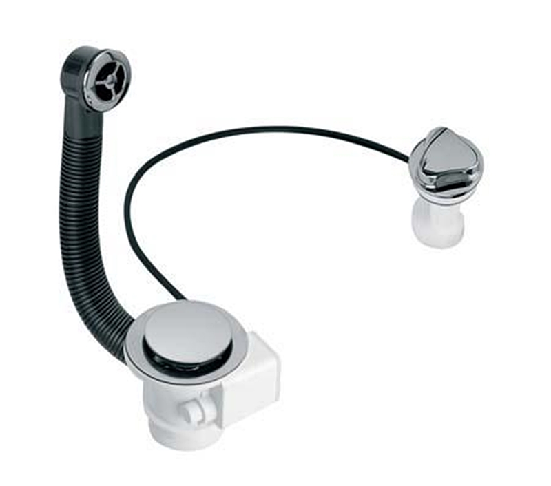 Сифон для кухонной мойки McAlpine 1½ автомат с переливом хром PUFS70DR-CP