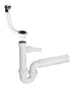 Сифон для кухонної мийки McAlpine з підключенням до пральної машини 1½х50 з переливом HC7HC17-25