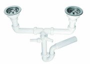 Сифон для кухонной мойки McAlpine с подключением к стиральной машине со сливом HC7HC12-POL