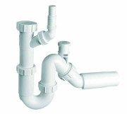 Сифон для кухонной мойки McAlpine 1½х50 с подключением к стиральной машине TP31VW50