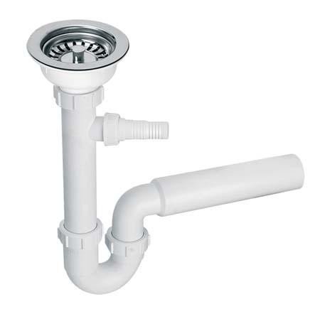 Сифон для кухонного миття McAlpine 1½х50 зі зливом хром HC7+BSW50P