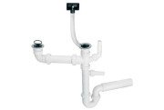  	Сифон для кухонной мойки McAlpine двойной с подключением к стиральной машине HC7+DO2-U