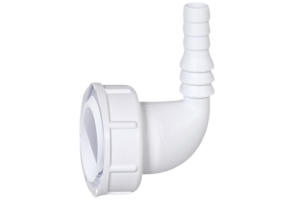 Злив для сушильної машини McAlpine  з гайкою 1'' пластик білий MA13