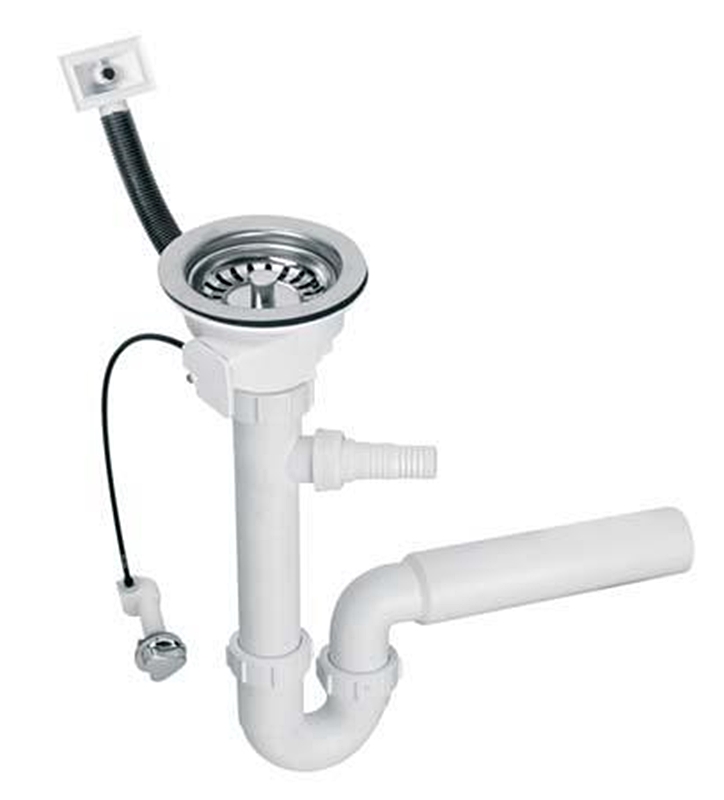 Сифон для кухонной мойки McAlpine с переливом хром HC7+PUFS113R-CP