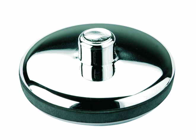 Пробка для раковины McAlpine d39 мм с отверстием для цепочки пластик хром CP1