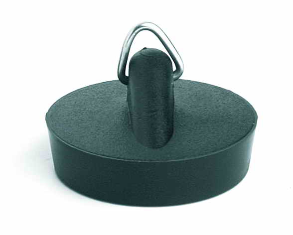 Резиновая пробка для раковины McAlpine d45 мм с отверстием для цепочки HC57