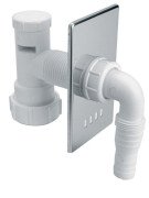 Сифон для стиральной машины McAlpine с отверстием 40 мм пластик белый/хром HC14WM40