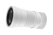 Труба розтяжна для унітазу McAlpine L-230-400 мм подовжений вхід поліпропілен білий WC-F23R-PL