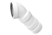 Колено для унитаза McAlpine 45° эластичное с уплотнением полипропилен белый WC-CON16F