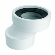 Коліно-підключення до унітазу McAlpine зі зміщенням 40 мм без ущільнювача поліпропілен білий WC-CON4B