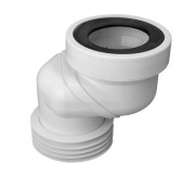Колено-подключение к унитазу McAlpine со смещением 80 мм без уплотнителя полипропилен белый WCLO-8