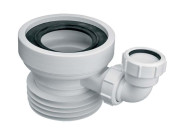 Коліно-підключення до унітазу McAlpine коротке 120 мм із відведенням 40 мм поліпропілен білий WC-CON1D