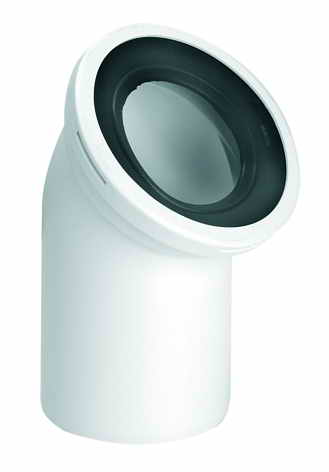 Колено для унитаза McAlpine Эконом под углом 45° полипропилен белый WCE-CON16