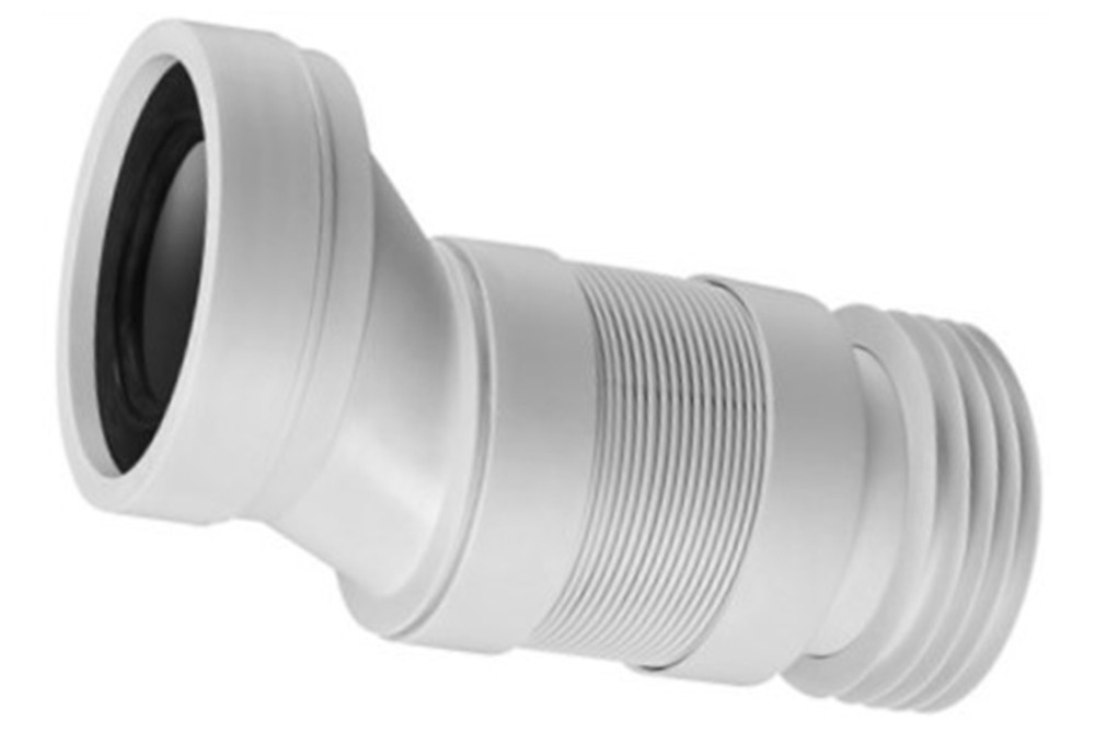 Колено-подключение для унитаза McAlpine эластичное смещено на 40 мм с уплотнением полипропилен белый WC-CON4AF