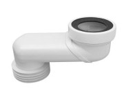 Колено-подключение для унитаза McAlpine со смещенным центром 130 мм с уплотнителем полипропилен белый WCLO-13