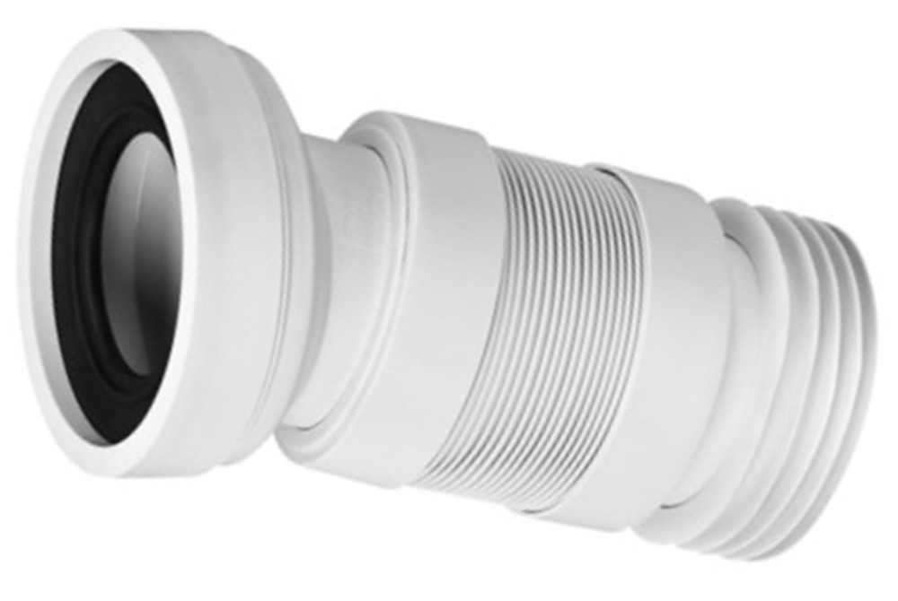 Колено-подключение для унитаза McAlpine эластичное под углом 14° с уплотнением полипропилен белый WC-CON7AF