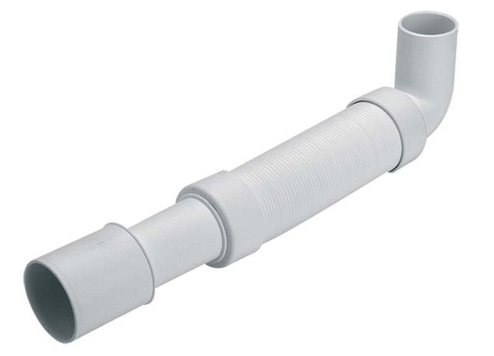 Труба гофрована кутова McAlpine 40х40/50 мм поліпропілен білий HC745