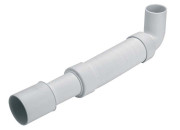 Труба гофрована кутова McAlpine 40х40/50 мм поліпропілен білий HC745