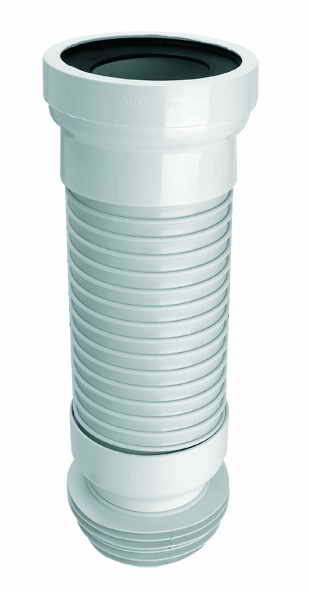 Труба еластична для унітазу McAlpine 360 ​​мм поліпропілен білий WC6