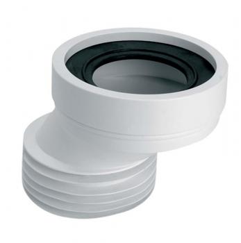 Колено для унитаза McAlpine 40 мм с уплотнителем L-125 мм полипропилен белый HC38