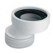 Колено для унитаза McAlpine 40 мм с уплотнителем L-125 мм полипропилен белый HC38