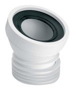 Коліно для унітазу McAlpine під кутом 22° із ущільнювачем поліпропілен білий HC39-22