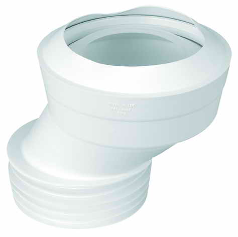 Колено для унитазов McAlpine эластичное эксцентрик 40 мм с уплотнителем полипропилен белый MAC4A-EXS