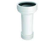 Коліно-підключення до унітазу McAlpine L-260 мм із ущільнювачем поліпропілен білий WC-CON2B